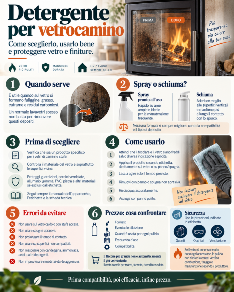 Guida al detergente per vetrocamino